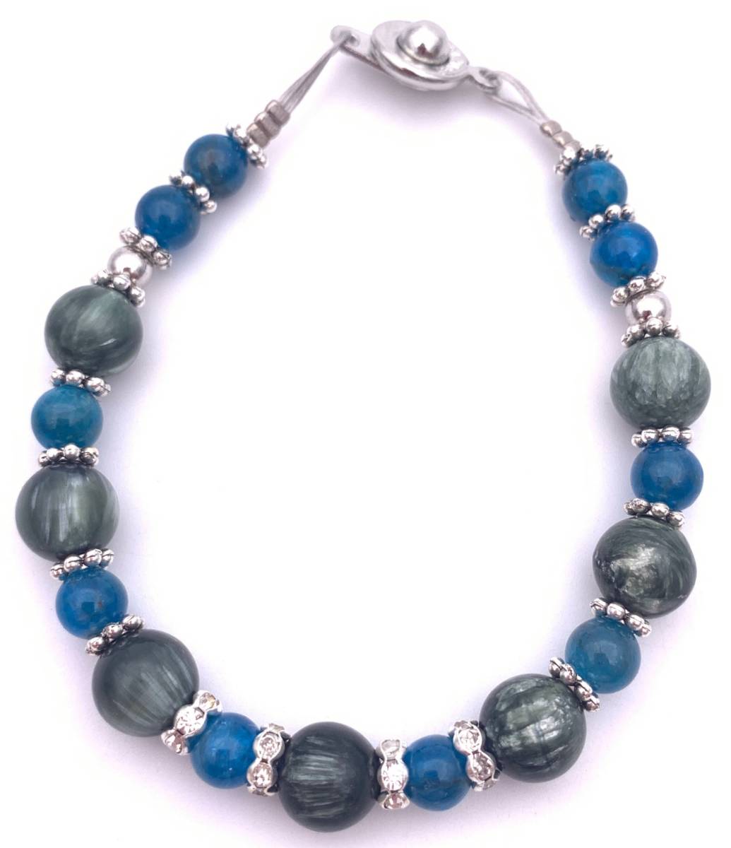 天然石セラフィナイト &アパタイトのブレスレット拍卖