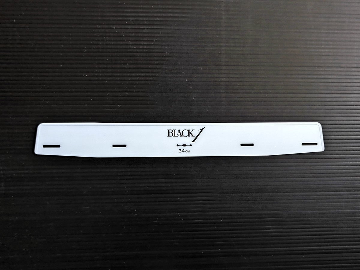 ♪新品♪34【BLACK 1】ブラック・ワン☆標準学生服 襟カラー 1本 ★白★虹色文字拍卖