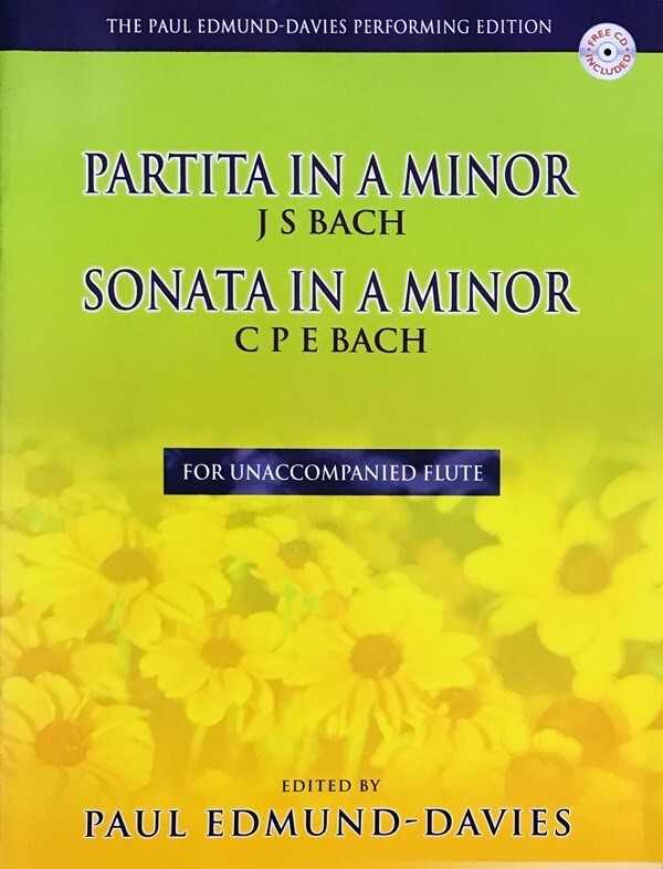 J.S.バッハ パルティータ イ短調 ,C.P.E.バッハ ソナタ イ短調 (フルート・ソロ) 輸入楽譜 Bach 洋書 CD付き拍卖