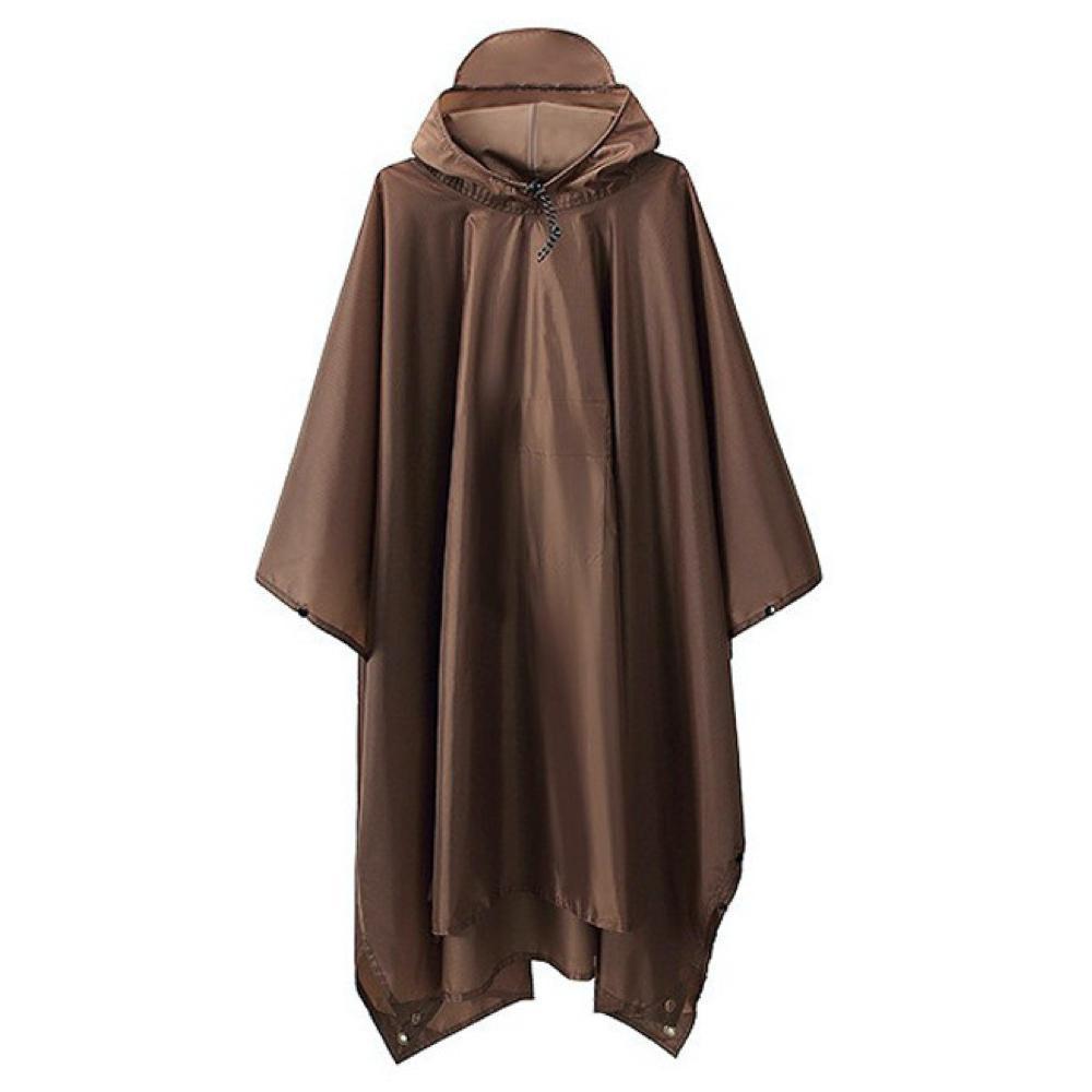 ポンチョ レインコート レインポンチョ かっぱ 3WAY 自転車 防水 ブラウン拍卖