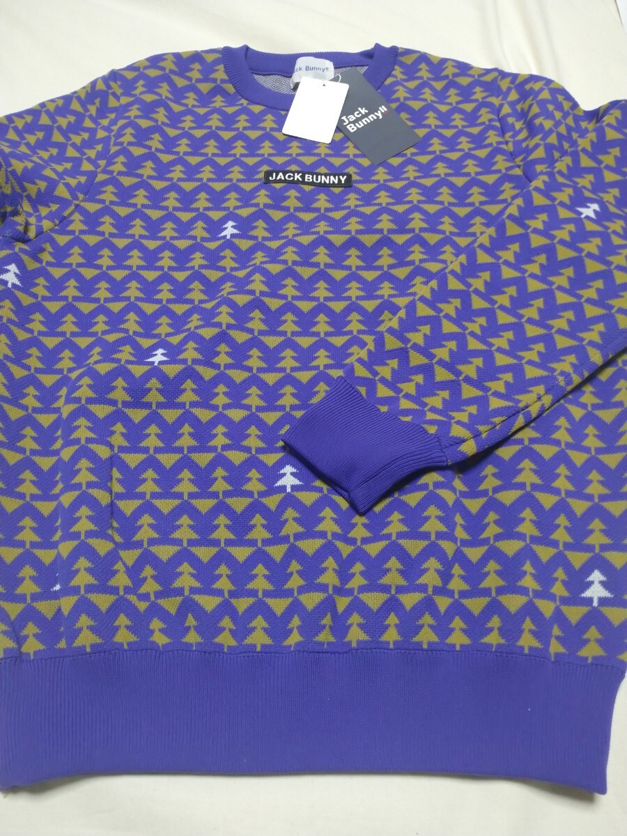 6サイズLL ジャックバニー ゴルフウェア 新品 メンズ ジャガード セーター拍卖