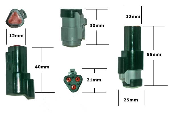 ◆3Pドイチェ配線カプラーキット3極送料無料ハーレー建設機械HD拍卖