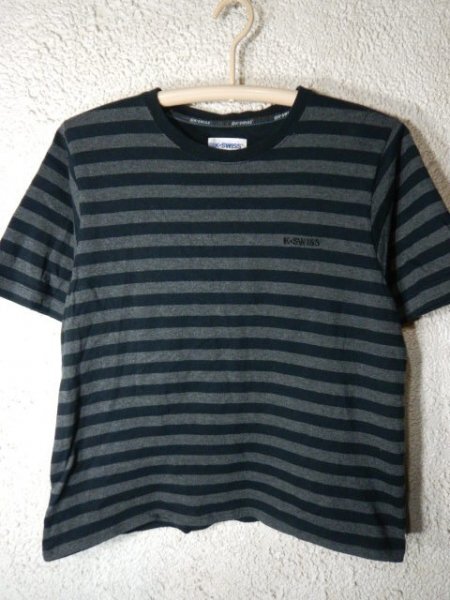 n9576 K SWISS ケースイス 半袖 ボーダー デザイン tシャツ 人気 送料格安拍卖