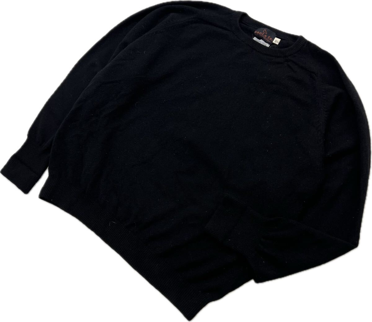 santa fe ☆ サンタフェ 上質◎ カシミア ニット セーター シャツ ブラック 黒 40 メンズ 秋冬 モノトーン モード ストリート 古着■CB283拍卖