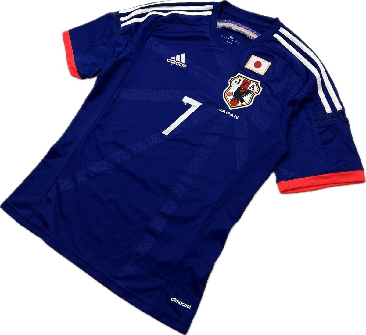 adidas ☆ アディダス サッカー 日本代表 遠藤 #7 ユニフォーム ゲームシャツ Tシャツ 侍 ブルー M 春夏 スポーツ 観戦 応援 思い出■S3853拍卖