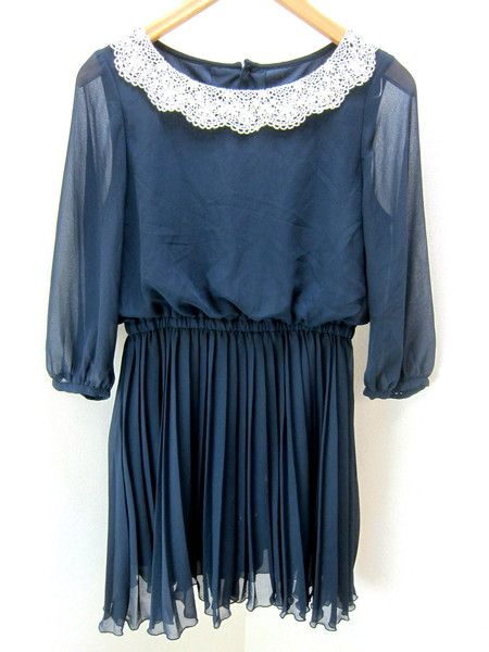 アースミュージック&エコロジー ☆ earth music&ecology ドレス ワンピース 袖シースルー◎パーティー 二次会 様々なシーンに最適♪ ●BF拍卖