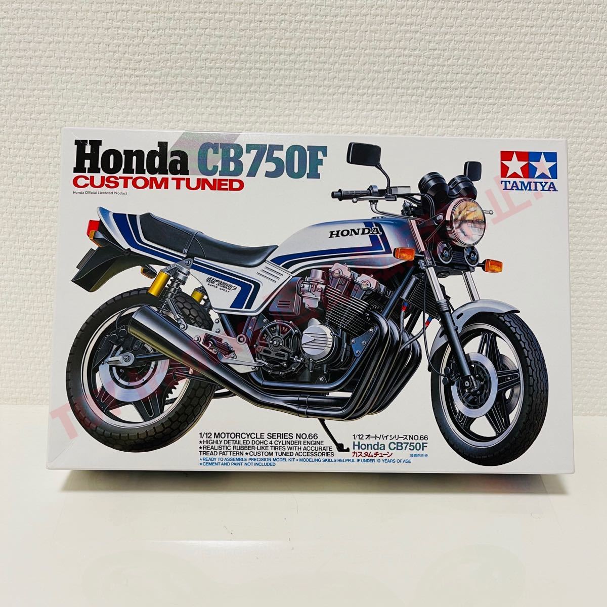 タミヤ模型 ホンダ CB750F カスタムチューンド 1/12 HONDA CB750F CUSTOM TUNED オートバイシリーズ No.66 プラモデル 未組立拍卖