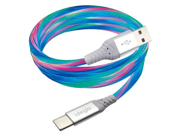 MADMAX カー用品 アークス 流れる!RGBケーブル AtoC(X-288)/3.0A スマホ 携帯 タブレット 充電 データ通信可能 断線対策 【送料800円】拍卖