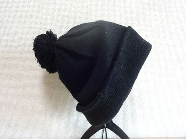 M Passion Girl W レディース・メンズ 黒色帽子 ファー付ニット帽 サイズ57cm〜59cm キャップ 帽子拍卖