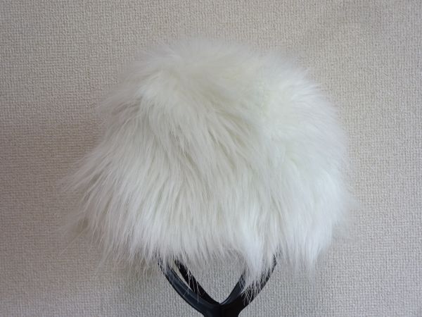 M ロシア帽 W レディース・婦人用 ホワイトカラー ファーキャップ サイズ57・5cm キャップ 帽子 韓国製拍卖