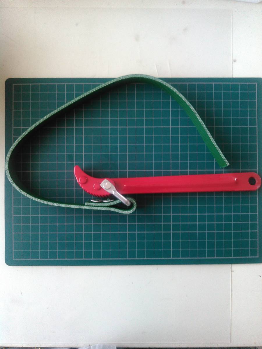 ベルトレンチ ストラップレンチ ハンドル200mm ベルト幅20mm 検)オイルフィルター プーリー スプロケット スクリューキャップ パイプ 拍卖