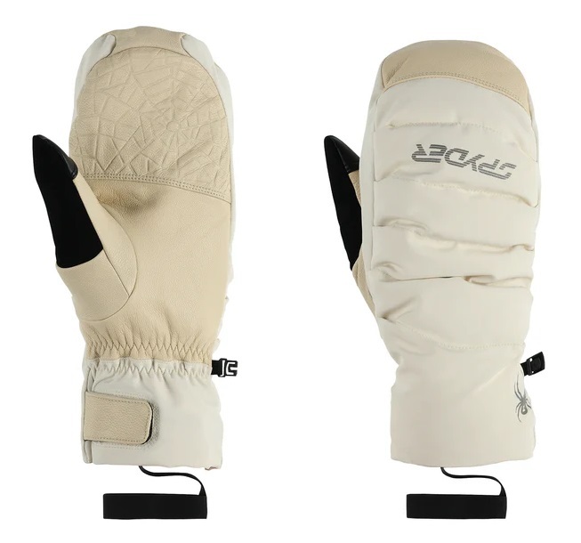 25SPYDER PUFFY MITTENSグローブ COLOR:VAN(バニラ) SIZE:メンズ規格のUS-S/ほぼJP-M相当 定価¥17600拍卖