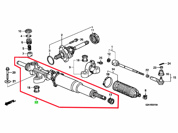 ホンダ 純正 S2000 AP1 2 ボックス COMP ステアリング ギヤー ギア s2000 検索 ホイール マフラー トランク ヘッド ライト バンパー タイヤ拍卖