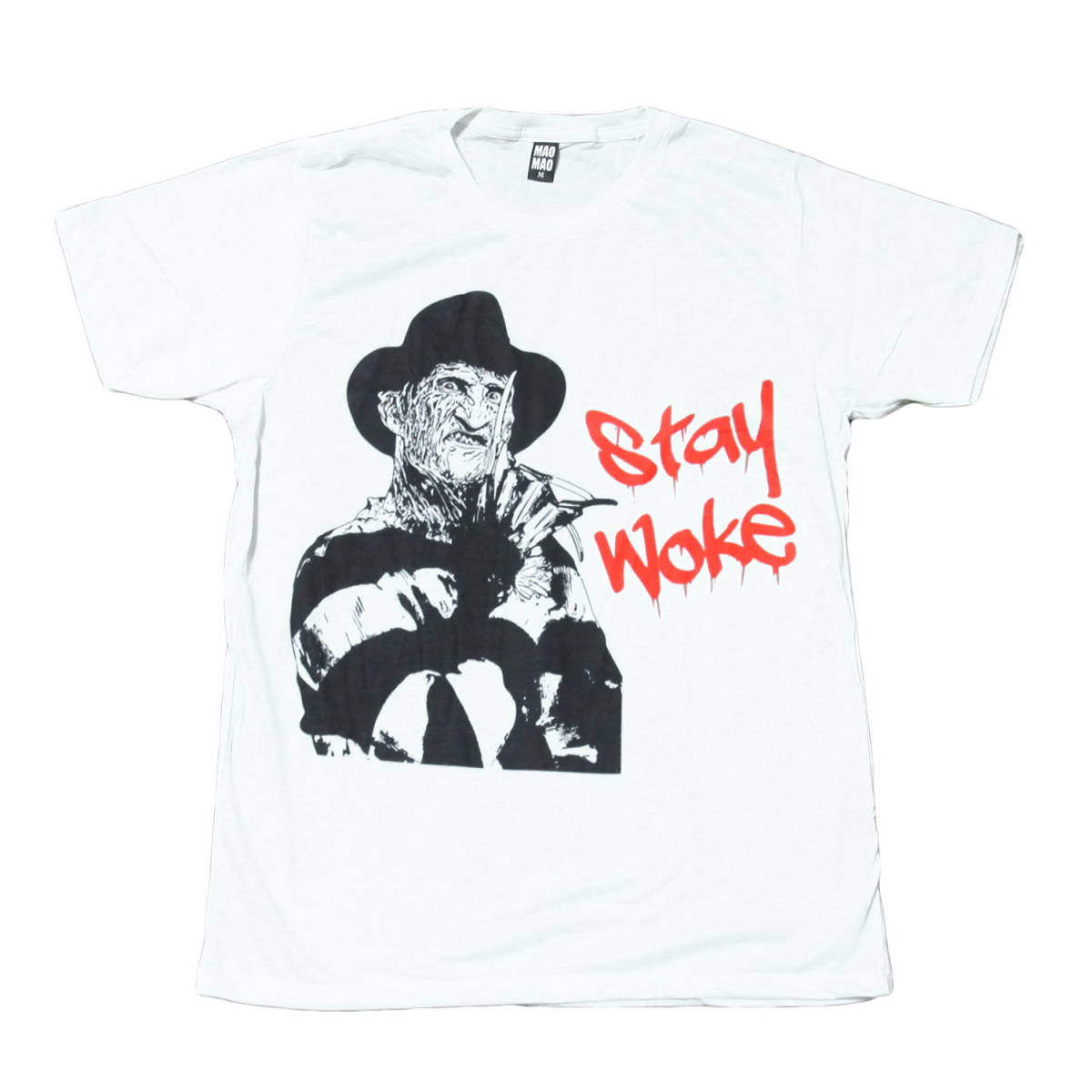 映画 エルム街の悪夢 ホラー フレディー 人気 アメリカ ストリート系 デザイン おもしろTシャツ メンズ 半袖★tsr0310-wht-m拍卖
