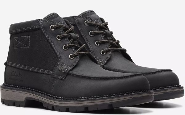 送料無料 Clarks 28.5cm チャッカ ブーツ 防水 ウォータープルーフ ブラック スニーカー トレック ビジネス レザー アウトドア JJJ389拍卖