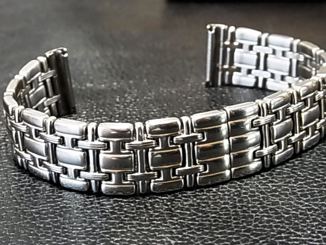 デッドストック ダブルH駒+ダブルクロス レトロ観音開きバックル 20mm 40HJA2010拍卖