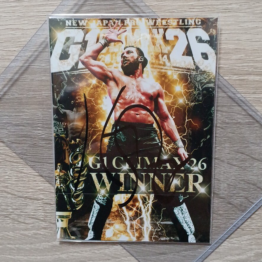 ケニーオメガ AEW 直筆サイン入りブロマイド 新日本プロレス 公式商品 キングオブプロレスリング 特典品 ケニー・オメガ拍卖