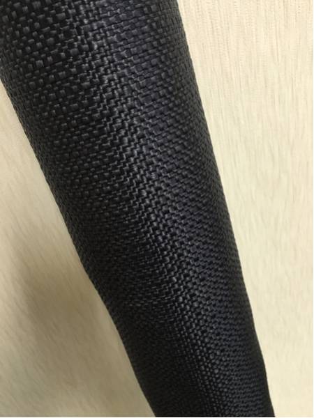 ストロー風ナイロン生地 黒 ハンドメイド バッグ パナマ 手芸拍卖