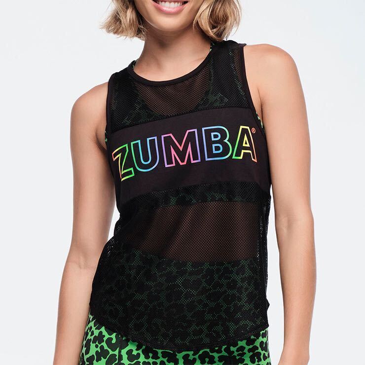 【正規品・新品】Sサイズ★ZUMBA・ズンバ★ Funscape Mesh Tank拍卖