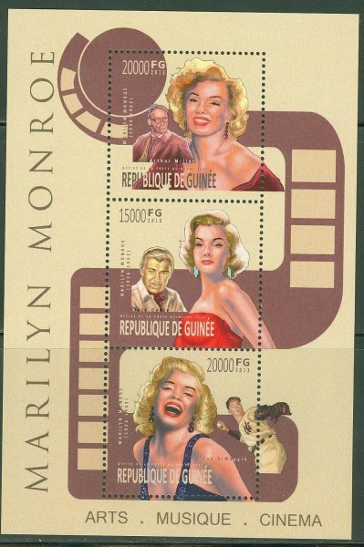 ギニア切手『マリリン・モンロー』3枚シート 2013拍卖