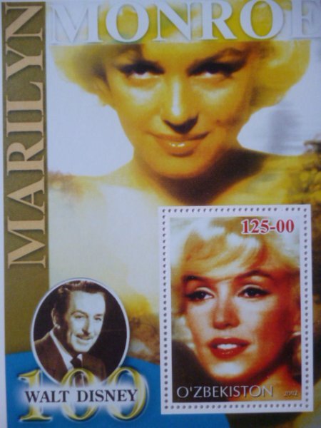 ウズベキスタン切手『マリリン・モンロー』2002 B拍卖