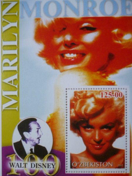 ウズベキスタン切手『マリリン・モンロー』2002 N拍卖