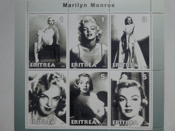 エリトリア切手『マリリン・モンロー』6枚シート 2001 A拍卖