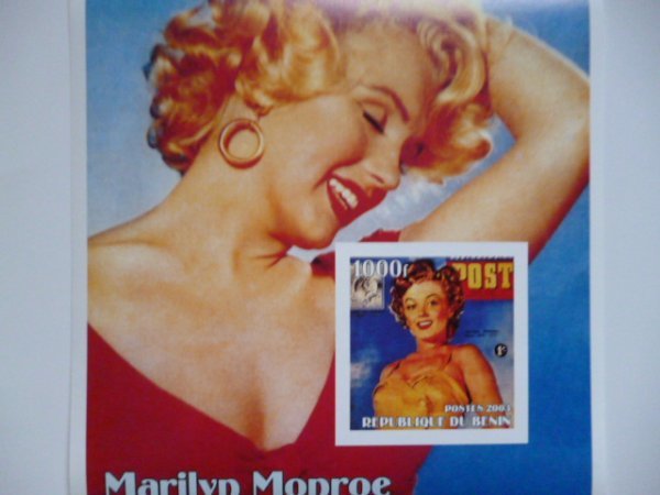 ベナン切手『マリリン・モンロー』無目打 2003 A拍卖