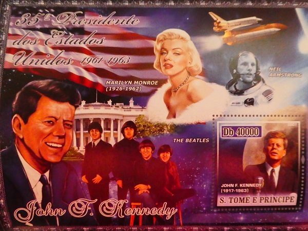 サントメプリンシペ切手『マリリン・モンロー/ケネディ/ビートルズ』2007拍卖