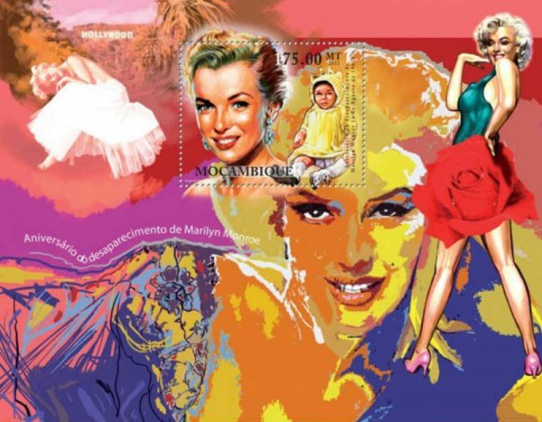 モザンビーク切手『マリリン・モンロー逝去50周年』2012 A拍卖