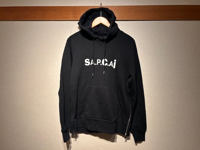 ♪送料無料★sacai × A.P.C.★名作★パーカー★SA.P.C.AI★サカイ × アーペーセー★フーディー★AD2021★RN.149947★ブラック(黒)★S♪拍卖