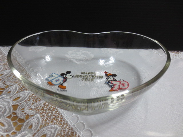★ディズニー70周年・ミッキー&ミニー・ガラス容器 拍卖