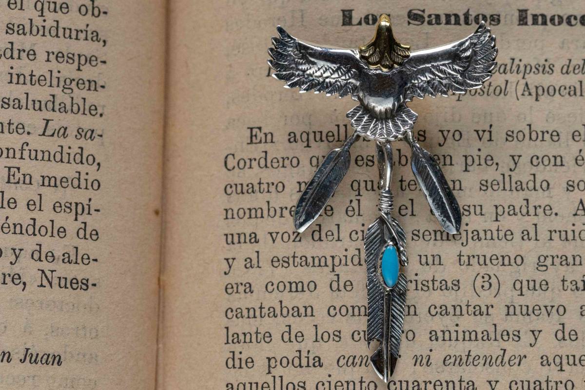 *ペンダントトップ:シルバー925イーグル&フェザー拍卖