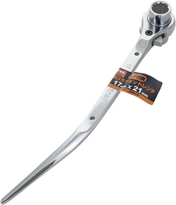 trad シノ付曲両口ラチェットレンチ ロング 17×19mm TRW-1719L ※823208拍卖
