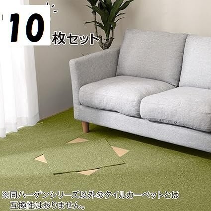 ■未使用!ニトリ/NITORI 7000325 組み合わせ自由自在 洗える防炎タイルカーペット 12枚セット ハーゲン GR 50X50【D0207W2-1F-22】拍卖