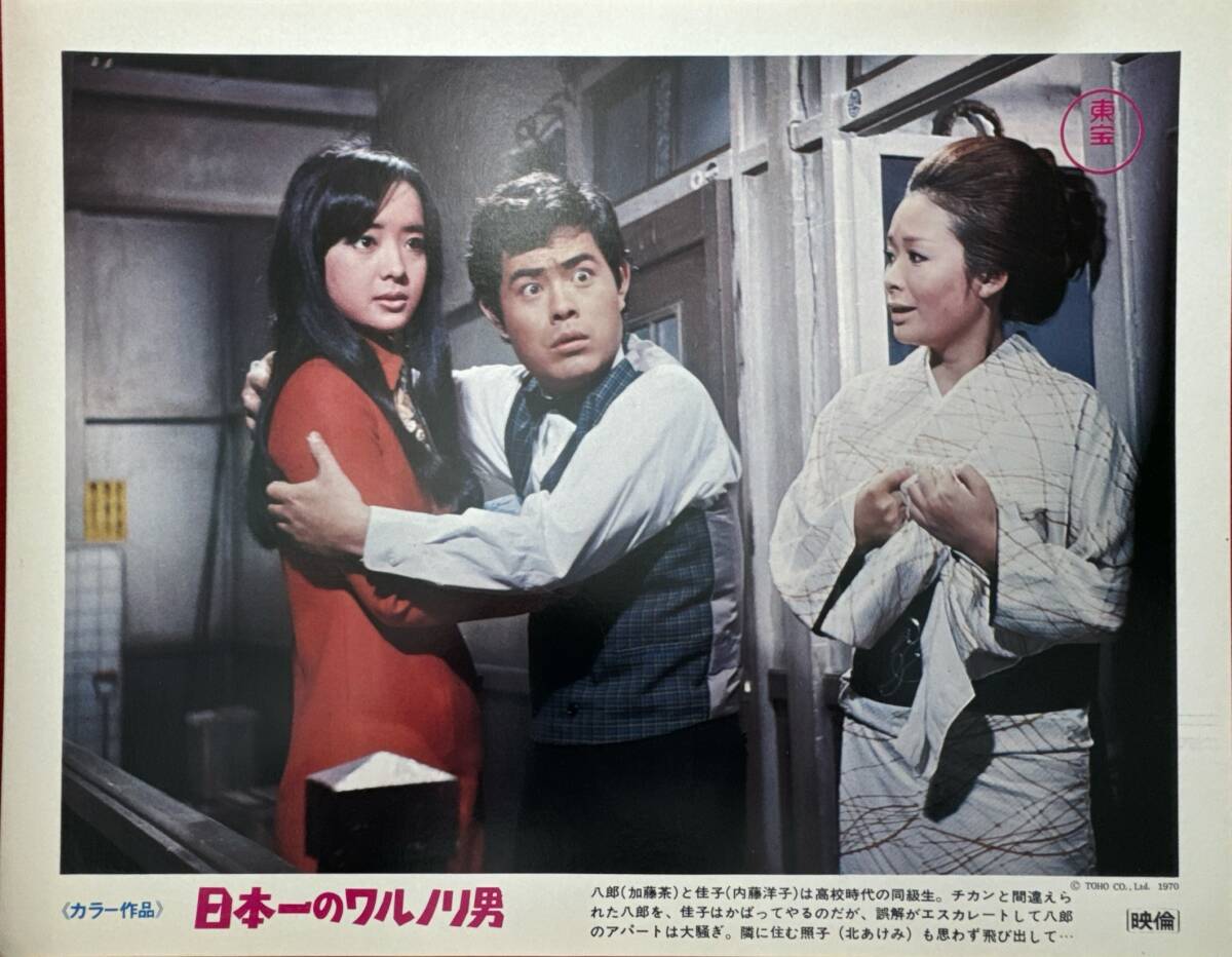 ly02061『日本一のワルノリ男』ロビーカード 植木等 加藤茶 浜美枝 内藤洋子 辺見マリ 小山ルミ 山口火奈子 北あけみ 谷啓拍卖