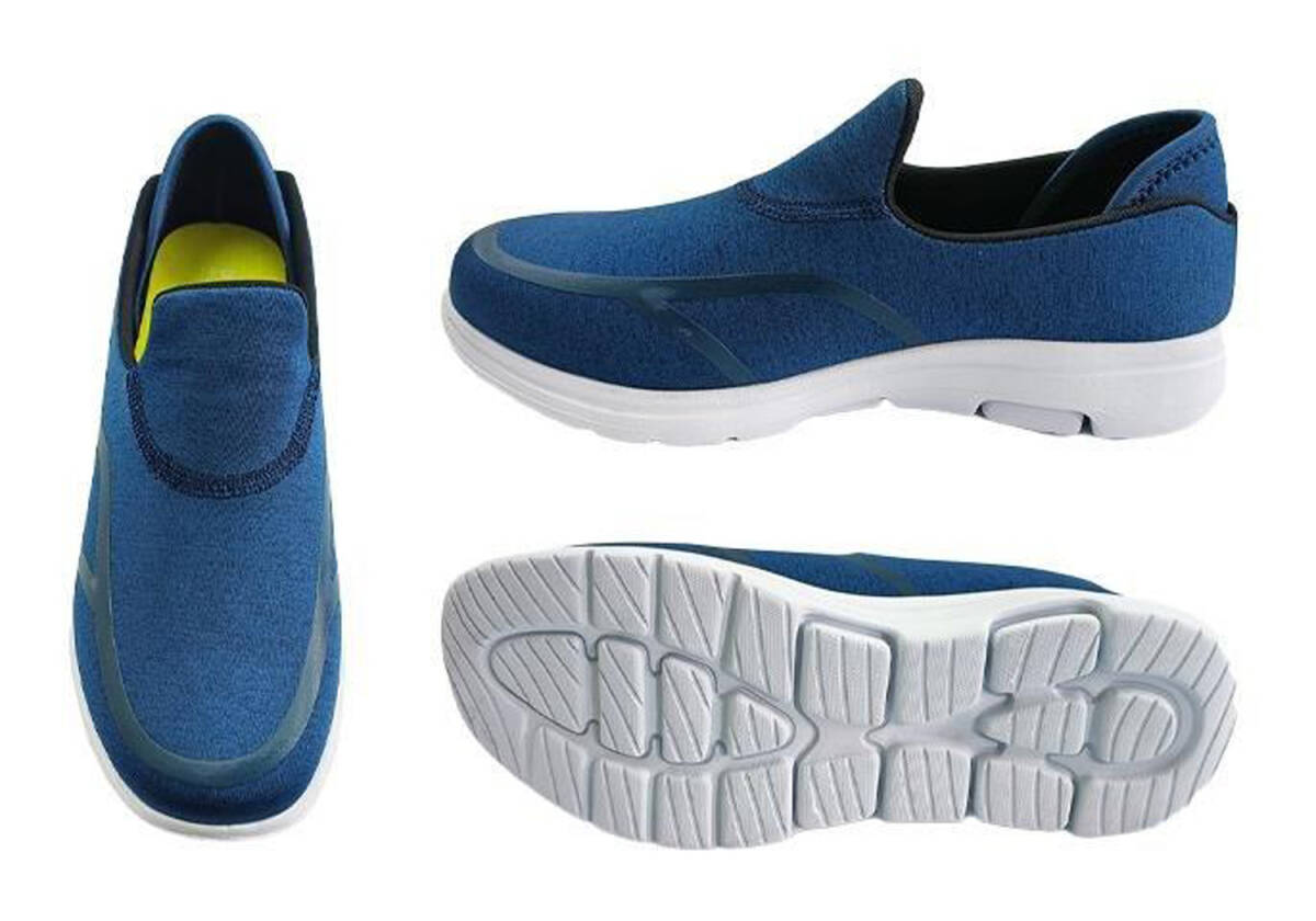 未使用! 【LARKINS -ラーキンス-】 L-683 防水・軽量 スリッポン (紺) 25.0cm / 2E拍卖