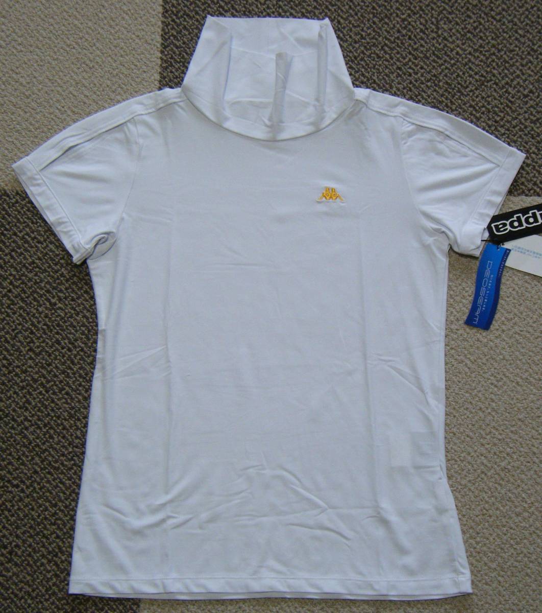 カッパ Kappa ゴルフ用高機能ハイネックシャツ 白色 サイズ M ネック日焼け防止 吸水速乾/ストレッチ/消臭/UV機能 定価 14,300円拍卖