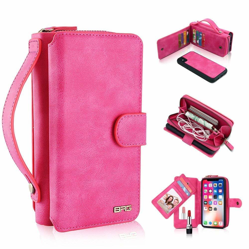 iphone xs max レザーケース iphone XS Max ケース お財布付き 手帳型 カード収納D拍卖