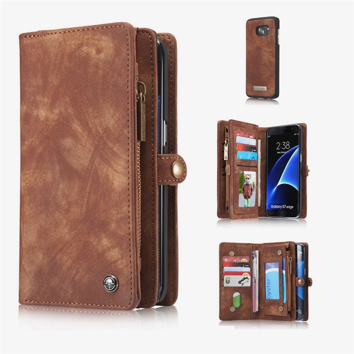 galaxy s7 edge レザーケース ギャラクシー s7 エッジ ケース SC-02H SCV33 お財布付き 手帳型 カード収納x拍卖