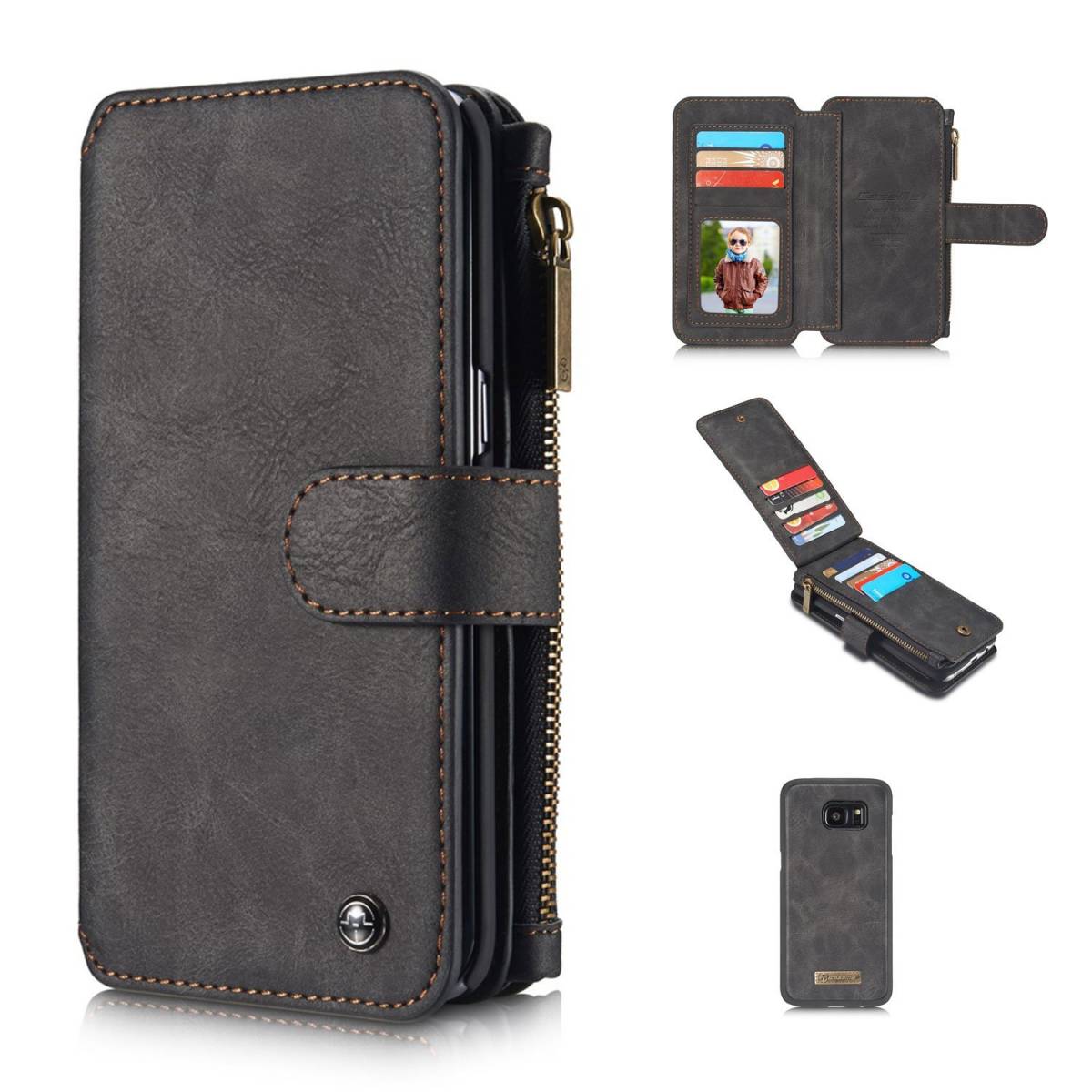 galaxy s7 edge レザーケース ギャラクシー s7 エッジ ケース SC-02H SCV33 お財布付き 手帳型 カード収納x5拍卖