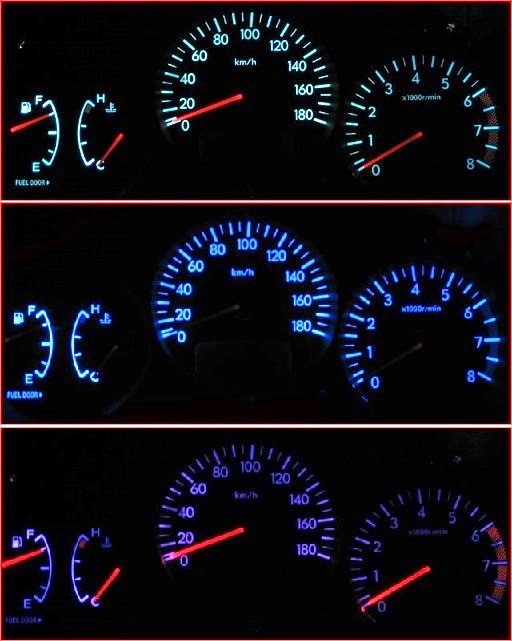 フォレスターSG5 スピードメーターLED照明1台分セット ピンク拍卖