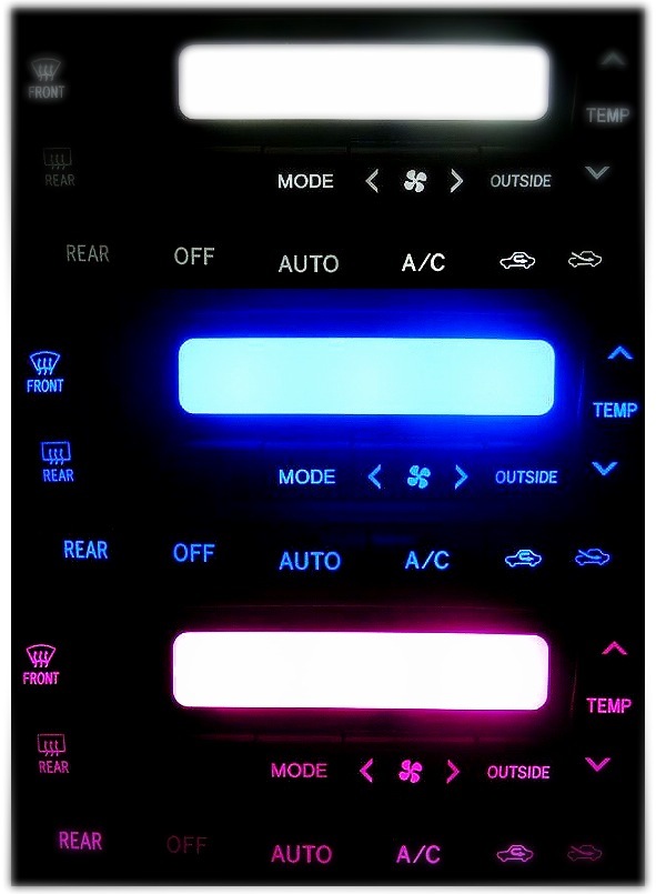 アルファード MNH10 エアコンLED照明セット!ブルー拍卖