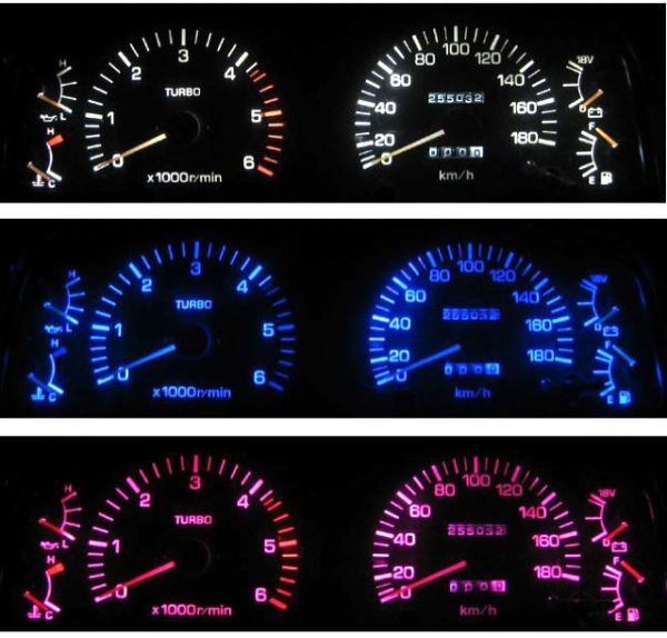 ランドクルーザー J80/81 メーターLED照明1台分セット ピンク拍卖