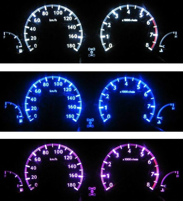 エルグランド E50 メーターLED照明1台分セット☆ ピンク拍卖