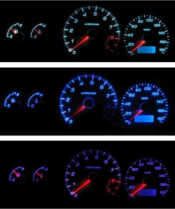 インプレッサ GC8 メーターLED照明1台分セット!★ ブルー拍卖