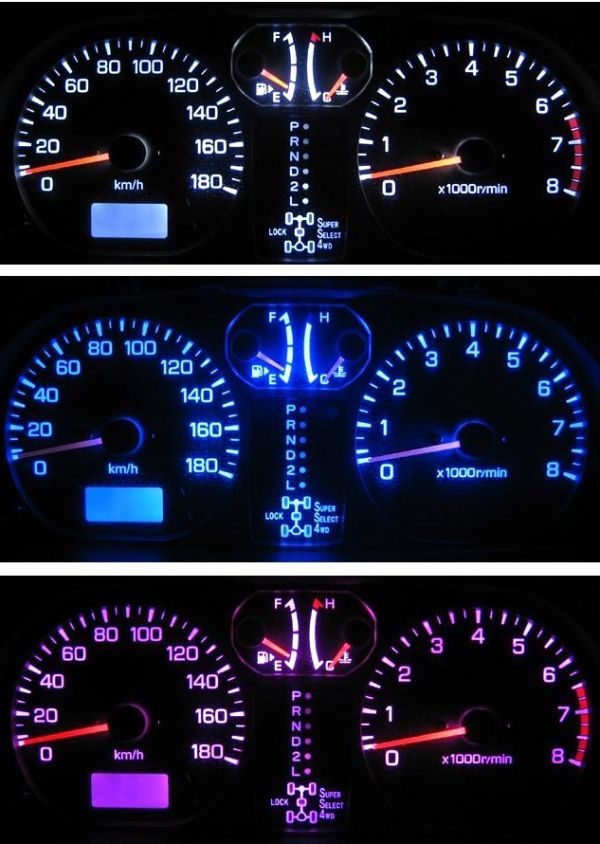 パジェロ イオ メーターLED照明1台分セット! ブルー拍卖