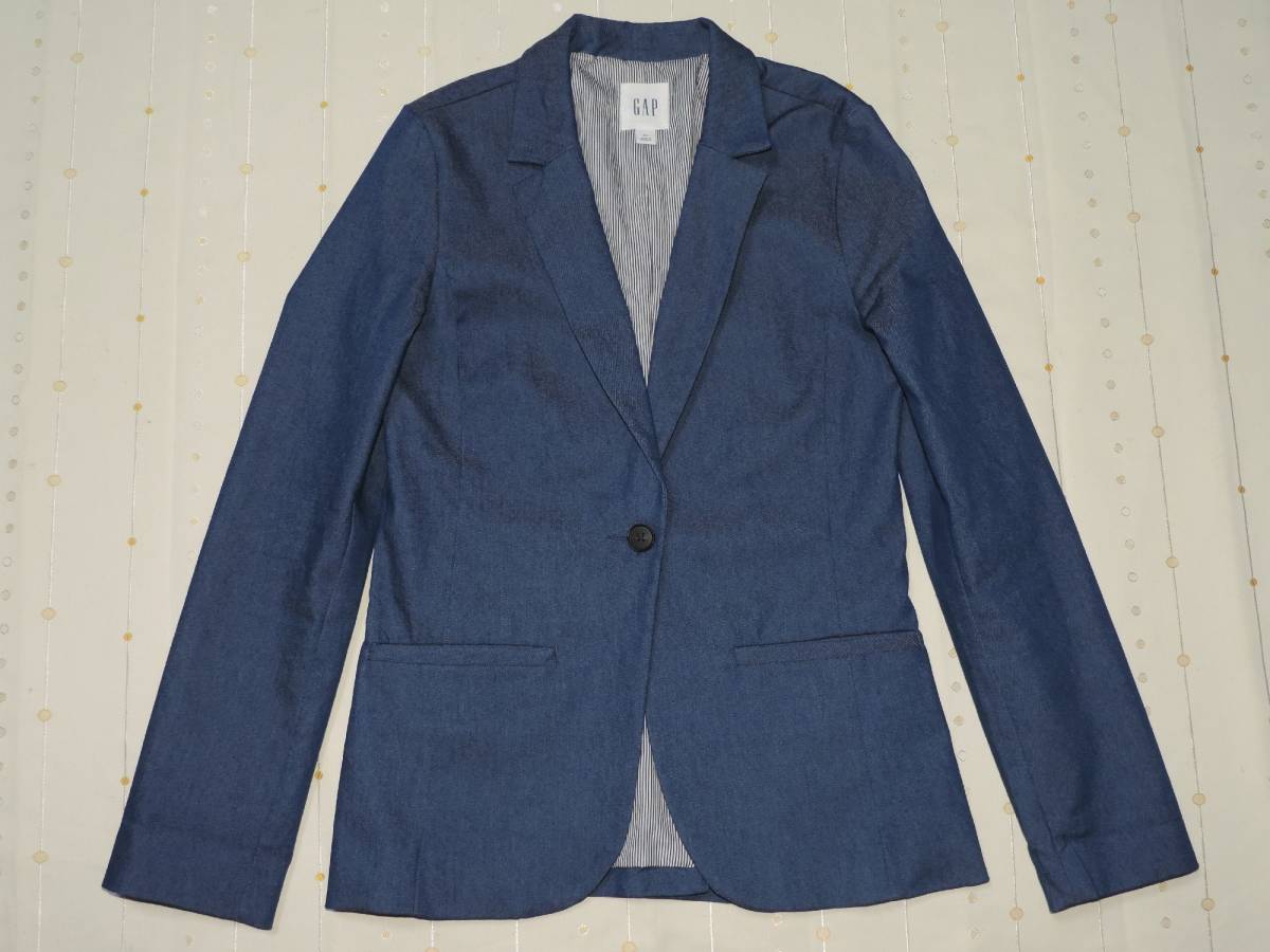 ☆美品☆メンズ☆Gapのシンプルなネイビー系テーラードジャケット☆00サイズ☆ギャップ☆ 拍卖