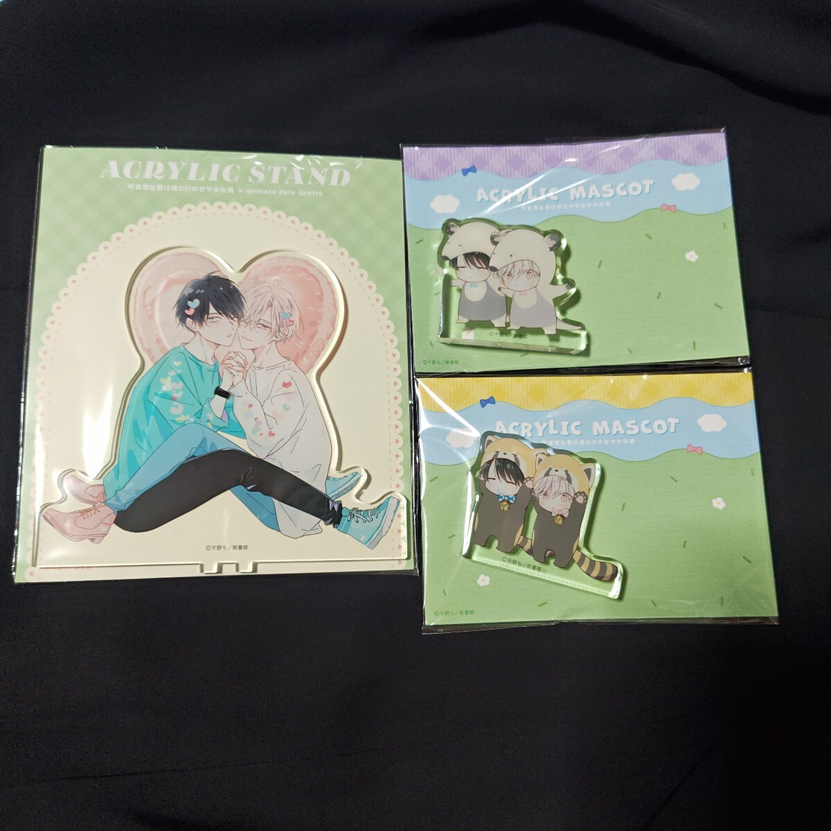 千野ち 可哀想な君は僕だけの甘やかな傷 グラッテ アクリルスタンド アクリルマスコット2種 計3個拍卖