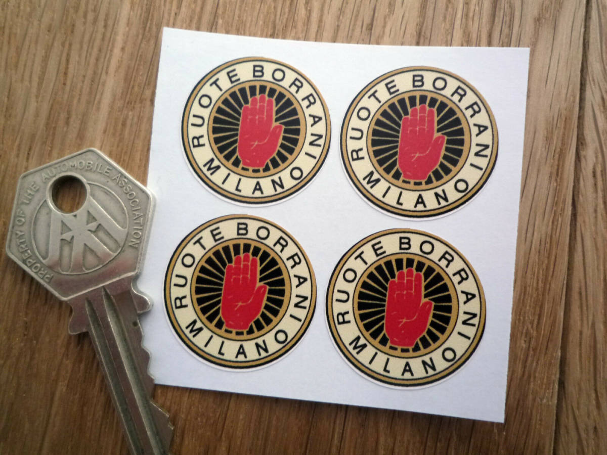 海外 限定品 送料込み BORRANI wheel rim sticker ボラーニ ステッカーデカール ホイル ホイール バイク 4枚セット 25mm ステッカー拍卖